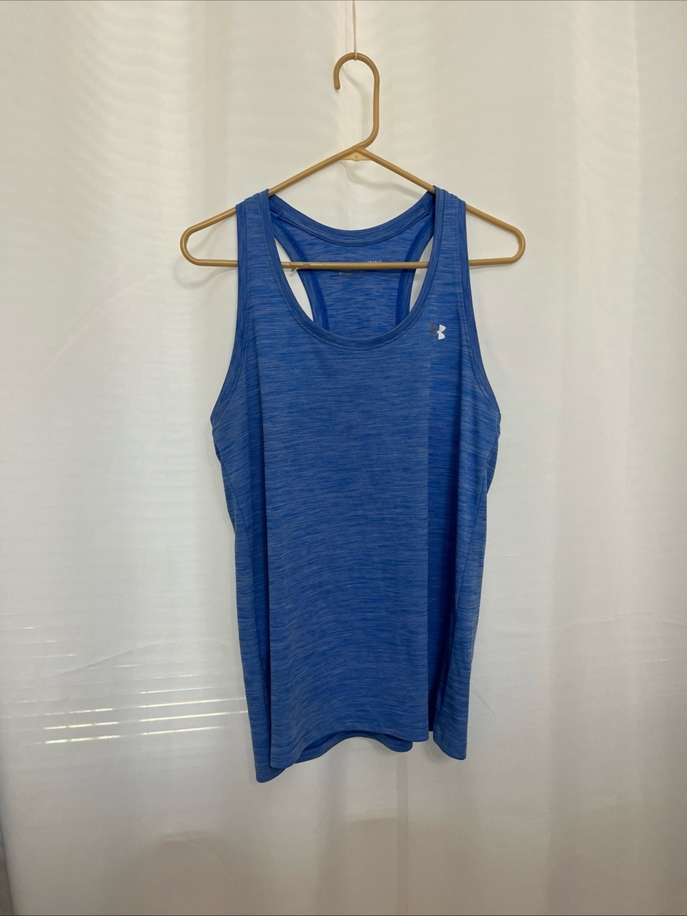 Womens Under Armour Purple Heat Gear Racerback Workout Tank Top size Large